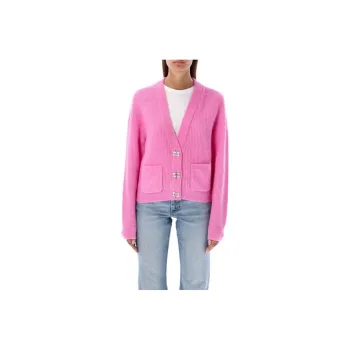GANNI Soft Wool Cardigan 'Orchid'
