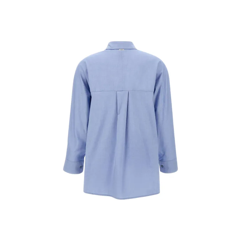 'S MAX MARA Conero Buttoned Long Sleeved Oxford Shirt-1