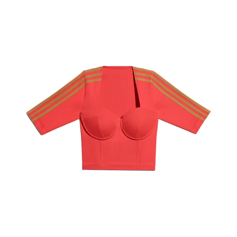 Adidas Ivy Park Circular Knit Crop Top Real Coral-0