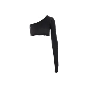 RICK OWENS Single Shoulder Cropped Top