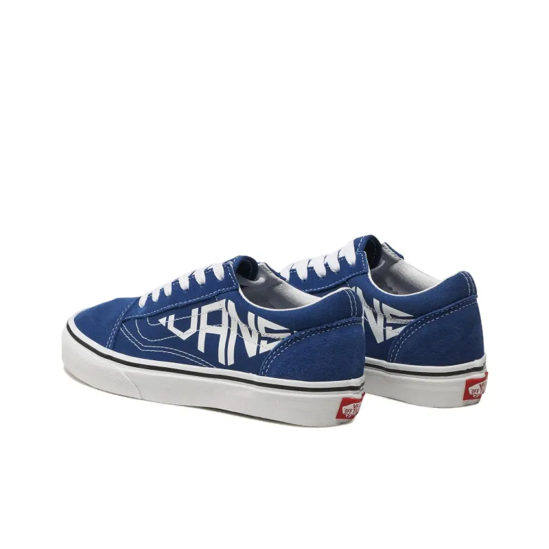 Vans Old Skool Anti Slip Wear Resistant Low Top Skateboard Shoes Women's Dark Blue-3