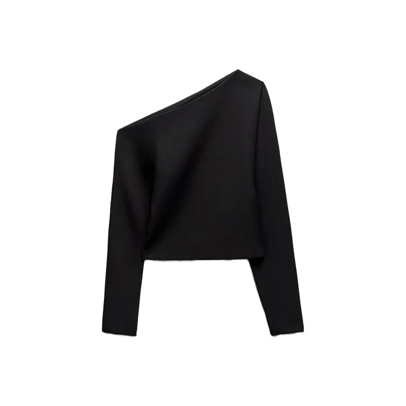 ZARA Crop Tops Women's Black-0