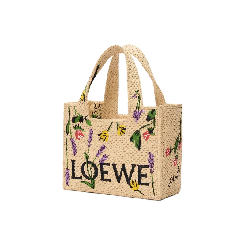 LOEWE Raffia Handbag Trumpets Women's Natural-1