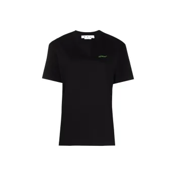 OFF WHITE Women'ss Gradient Arrows Print T Shirt Black/Blue/Green