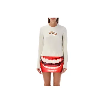 DIESEL OVAL-D Series Sweaters Women's White