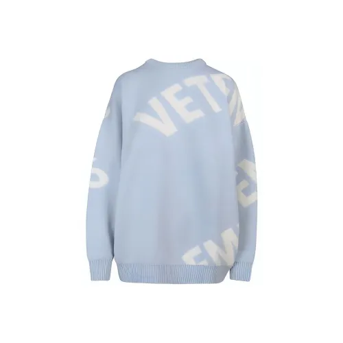 Vetements Giant Logo Knitted Jumper 'Baby Blue'