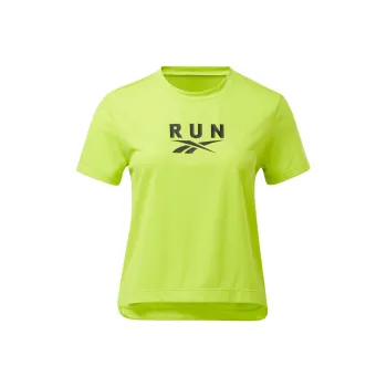 Reebok Wor Run Sw Graphic Tee T-Shirt Women's Green