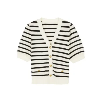 3COLOUR Sweater Women's Black White Stripes