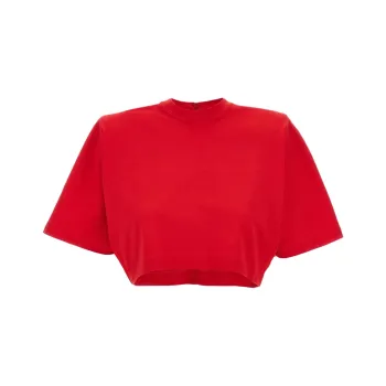 PINKO Short sleeve Cropped Top