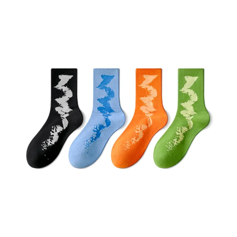 Taste The Color Knee High Socks Unisex 4 Pack-4