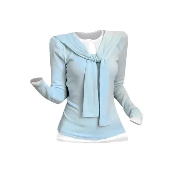 DOKZB T Shirts Women's Blue