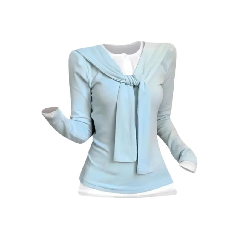 DOKZB T Shirts Women's Blue-0