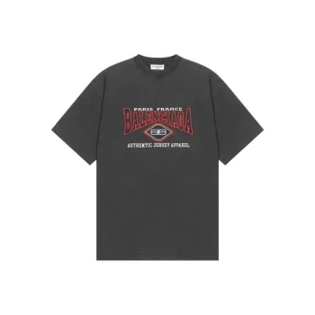 Balenciaga Drop Shoulder Sleeve T Shirt Women's Black Loose Fit