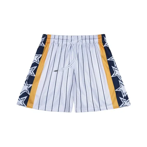 BKCXZICE Stars Gametalker running Training Quarter Length Over The Knee Mesh Quick Dry Breathable Basketball Pants Unisex White