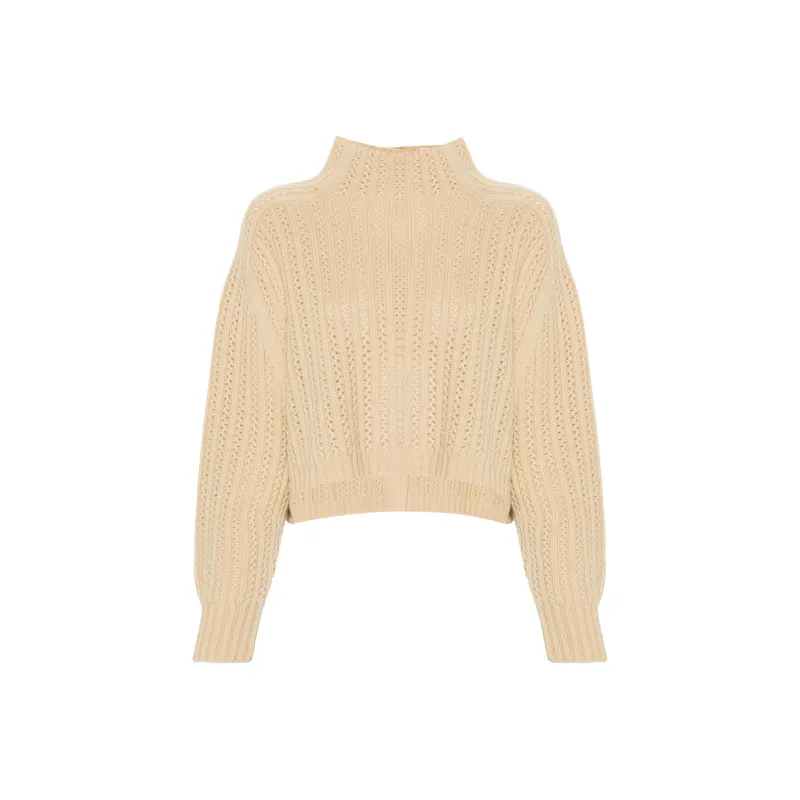 MaxMara Hodeida High Neck Cropped Cardigan-0