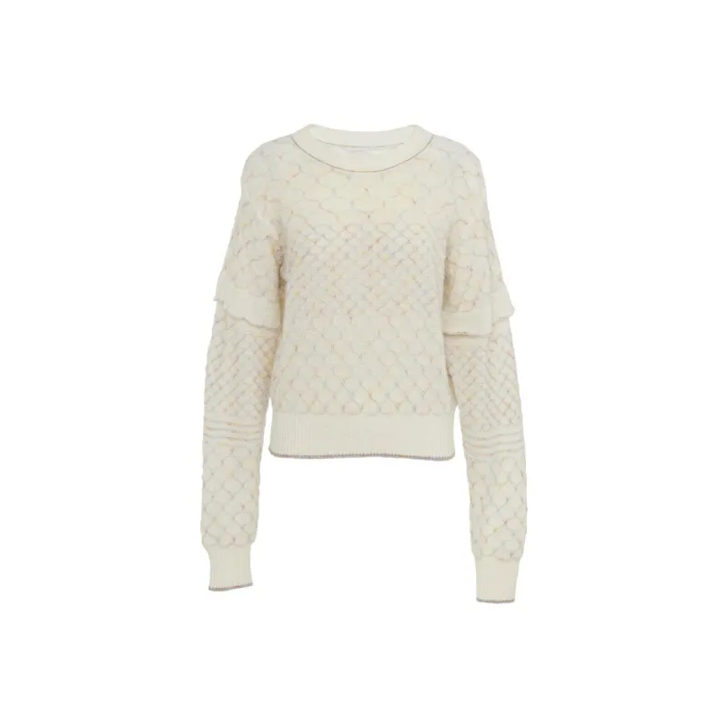 See By Chloe SS22 Loose Fit Sweater Women's White-0
