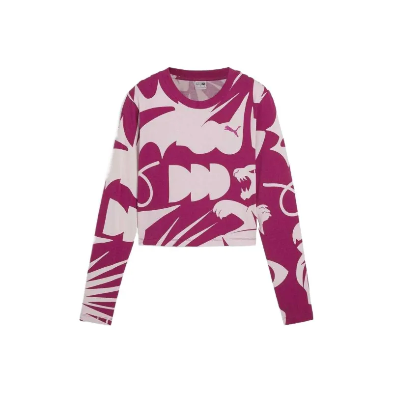 PUMA CLASSICS Regular T Shirt Women's Purple-0