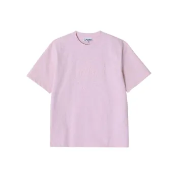 GANNI Drop Shoulder Heart T Shirt