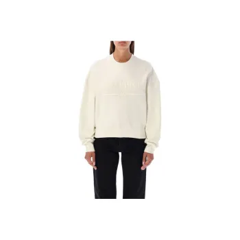 AMIRI Logo Embroidered Cropped Sweatshirt 'Vanilla Ice'