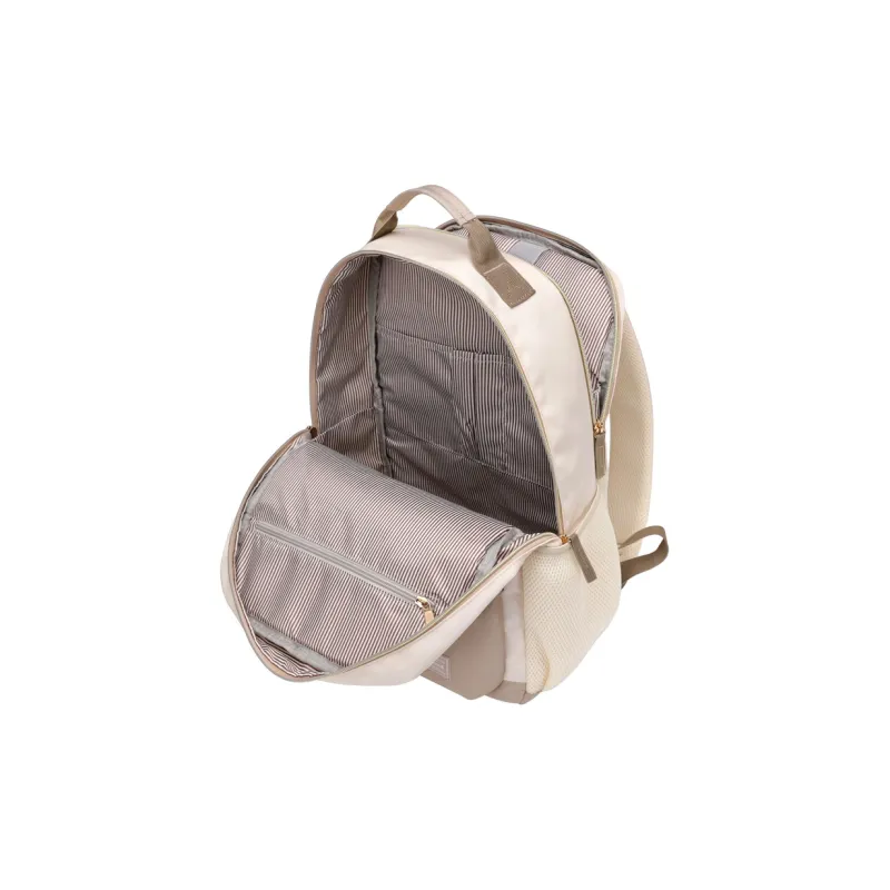 V.NINE Fabric Backpack Laptop Bag Backpack Regular Women's Beige-5