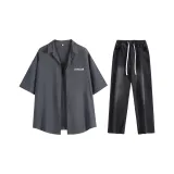 Set (Gray Top+Black Pants)
