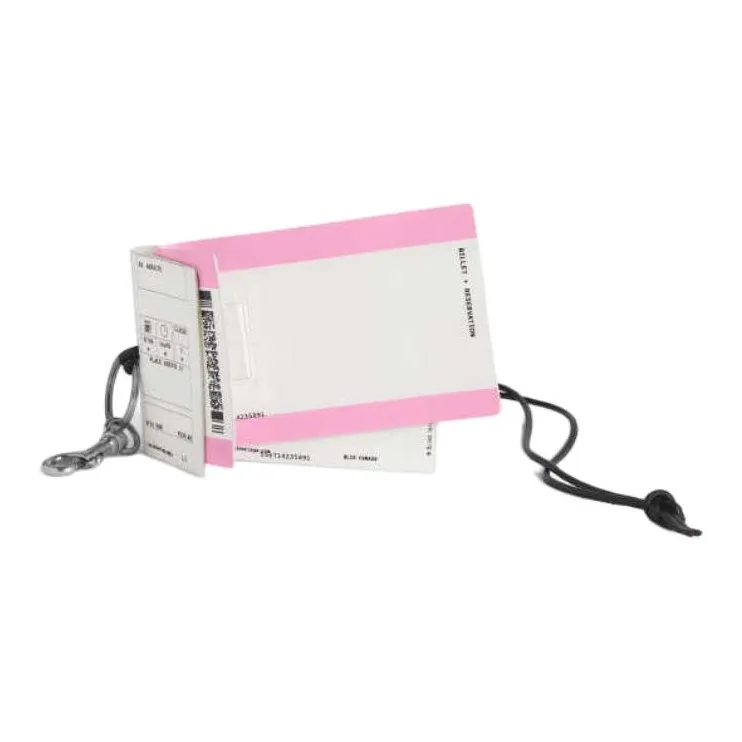 Balenciaga Polyurethane Bag Accessory Unisex White & Black & Pink-2