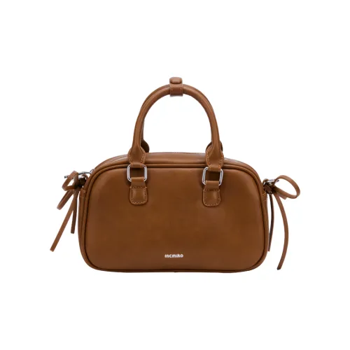 MCMIKO Cow Leather Shoulder Bag, Crossbody Bag, Handbag Small Size Women's Effortless Brown