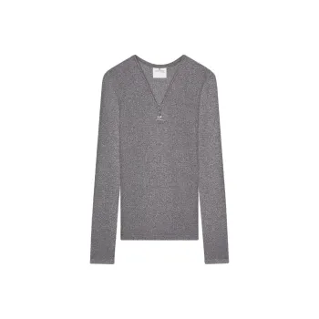 COURREGES 90's Zip neck T shirt