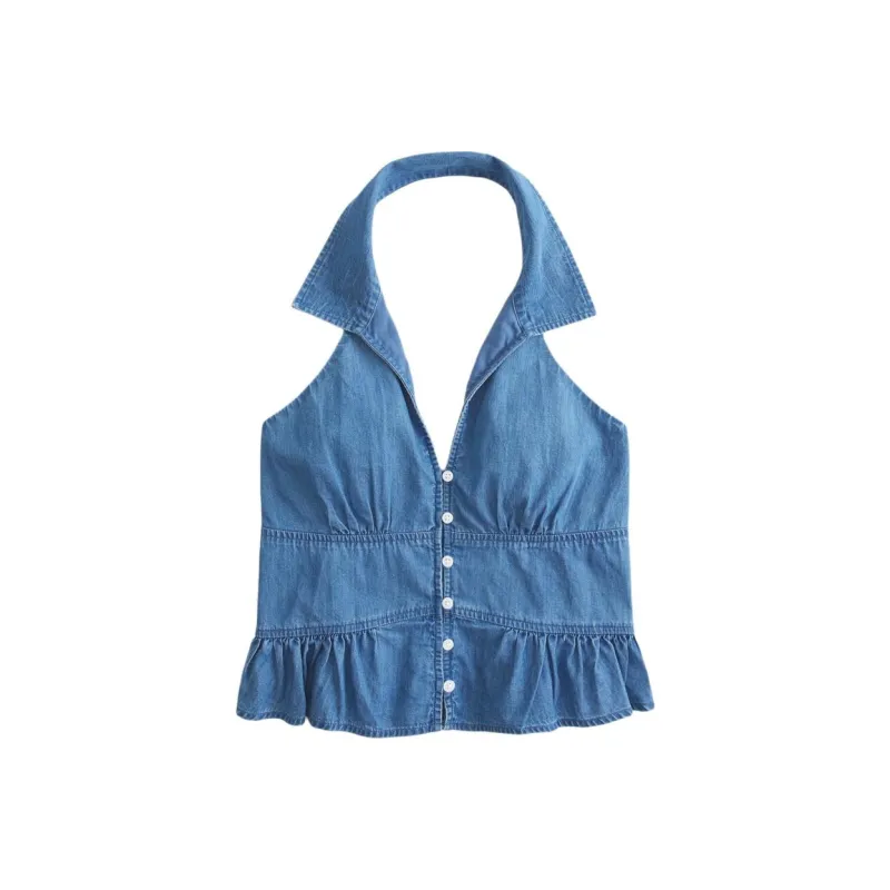 Hollister Tank Tops Women's Blue-0