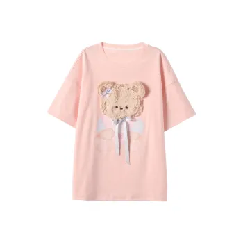 PLAY BUSH Regular T Shirt Women's Pink