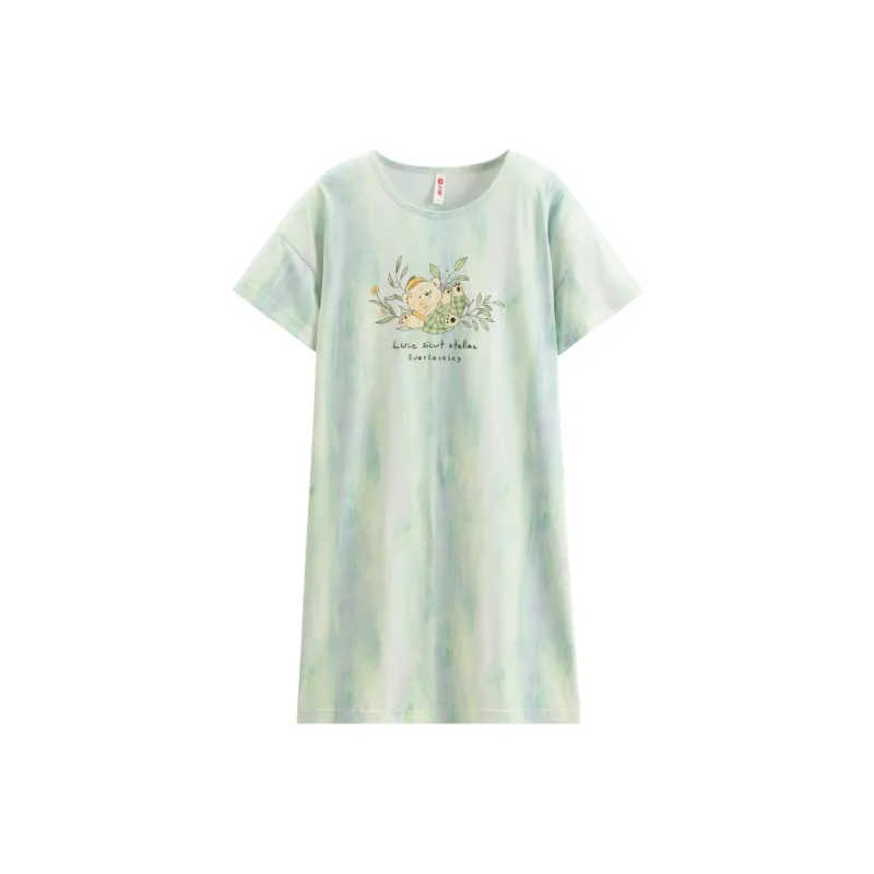 FENTENG Nightgown Women's Mint Green-0