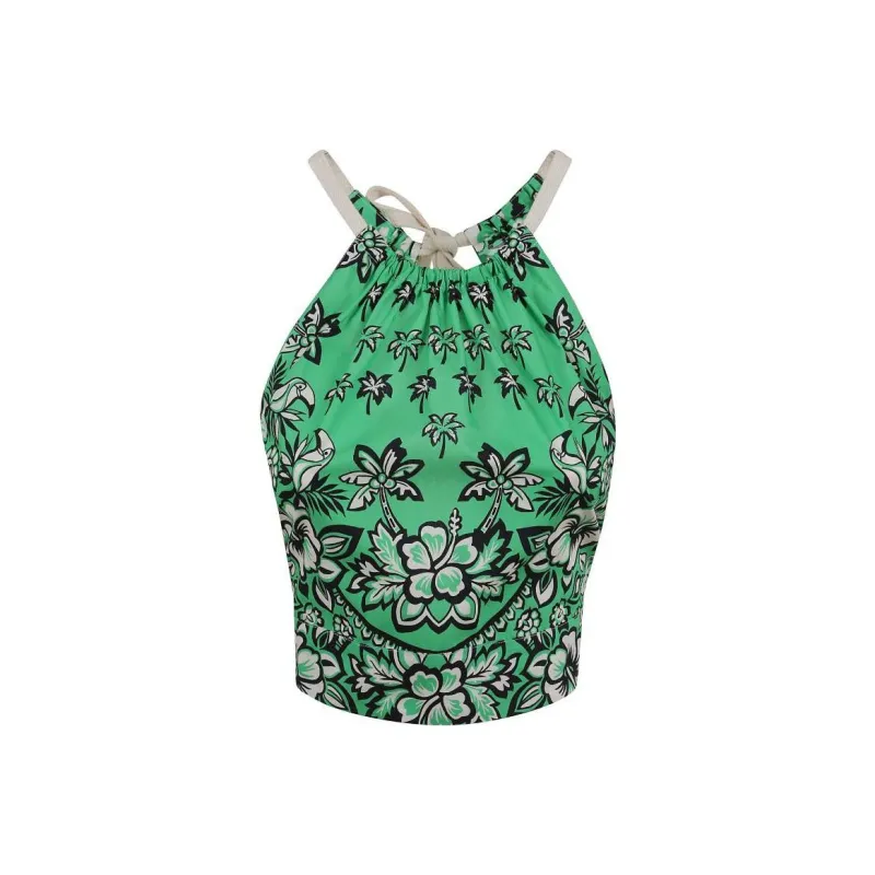 RED VALENTINO Crop Tops Women's Green-0