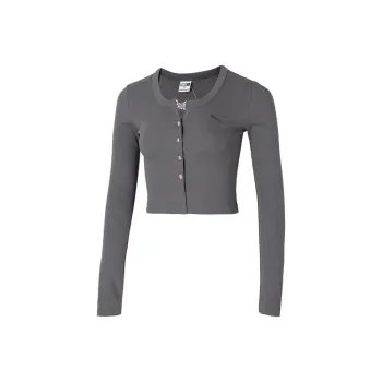 PUMA Crop Tops Women's Gray