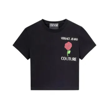 VERSACE Crop Tops Women's Black