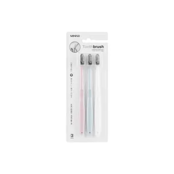 MINISO Bakuchiol Charcoal Toothbrushes Cleaning 3 Pcs