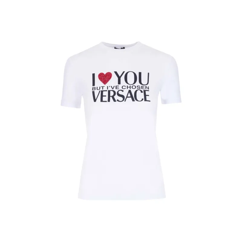VERSACE I Love You T Shirt 'Optical White'-0