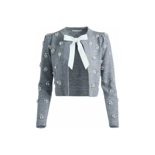 ALICE+OLIVIA FW24 TRINA Sweater Women's Light Gray