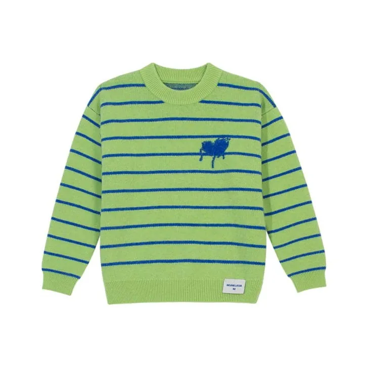 INSANE LASIA Loose Fit Sweater Unisex Avocado Green-0