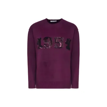 MaxMara Plata Logo Embellished Crewneck Jumper