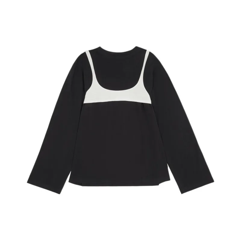 MM6 Maison Margiela Numbers Motif Long Sleeved T Shirt-0