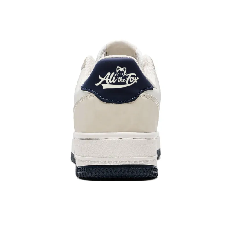 ALI THE FOX Low-Top Skateboard Shoes Women's Classic White/Hai Chang Blue-36