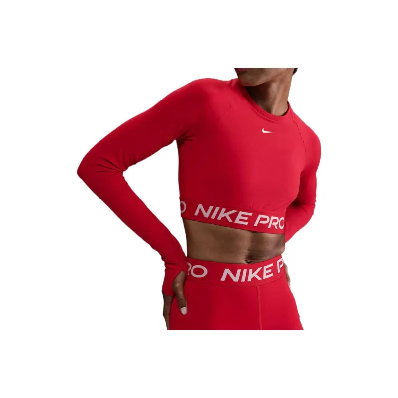 Nike Pro Women's Dri FIT Cropped Long Sleeve Top-0