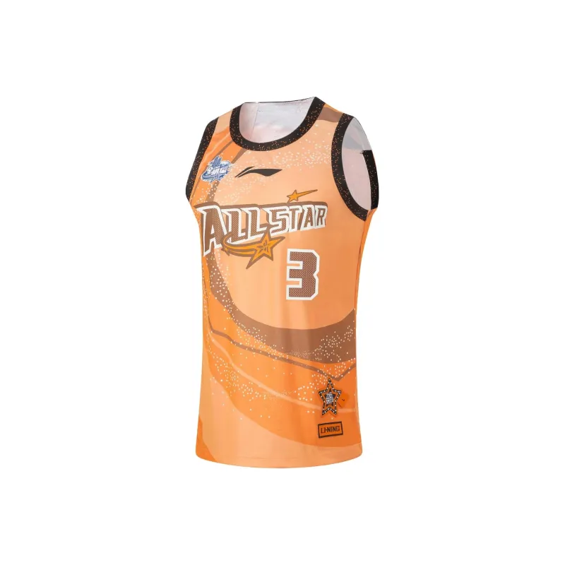 LiNing Basketball Collection Basketball Jerseys Men's Sun Orange-0