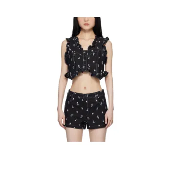 ANNA SUI Tank Tops Women's Black