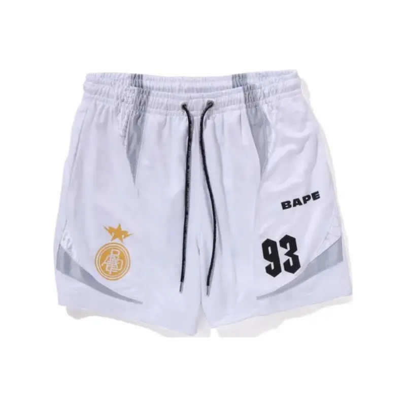Bape Multi Logo Relaxed Fit Soccer Shorts-4