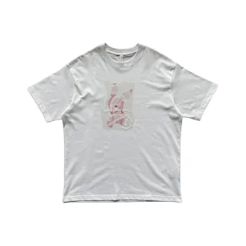 Korean Style Drop Shoulder Sleeve T Shirt Unisex White