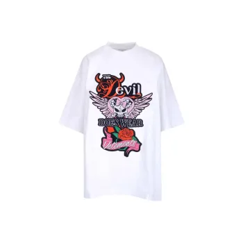Vetements Devil Wears Vetements Patched T Shirt 'White'
