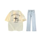 Light Apricot+Light Blue Jeans