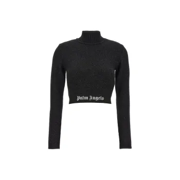PALM ANGELS Logo Elastic Band Cropped Top