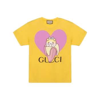 GUCCI Love Parade T Shirt Women's Yellow